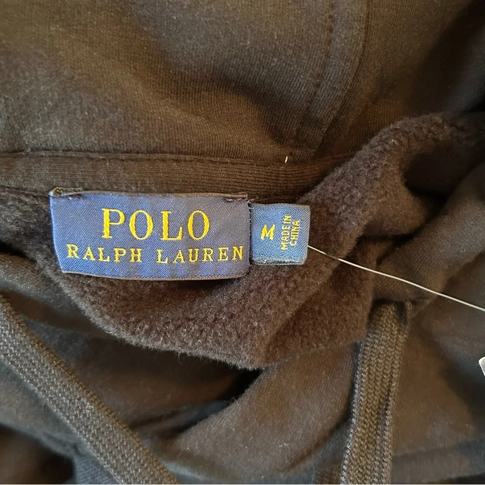 Polo Ralph Lauren Women’s Med Black Side Zip Pullover Longline Hoodie - Picture 6 of 13